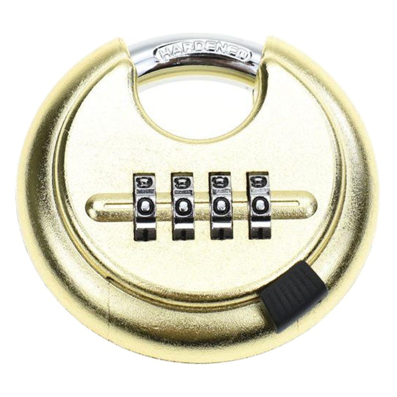 [Youheng] YH1808 aleación de zinc redondo de la torta de la contraseña de bloqueo de almacén de cuatro posiciones de la torta redonda de acero inoxidable antirrobo candado