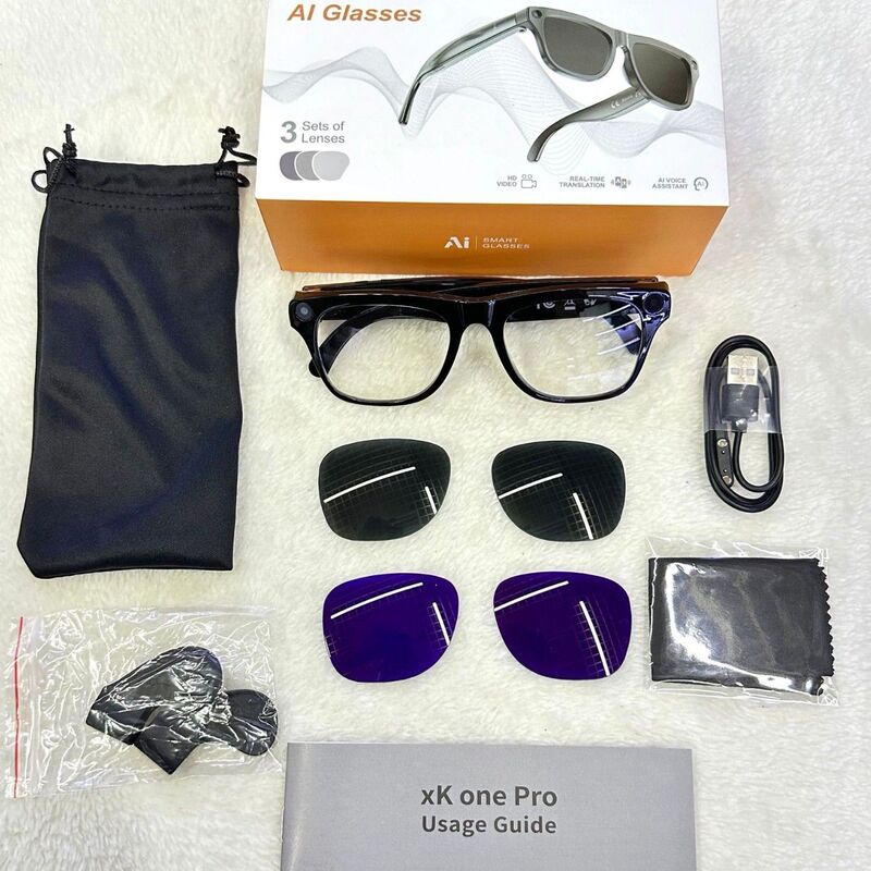 Foreign Trade Cross-Border Xkone Pro Camera Glasses 1 Million Pixels Ai Voice Assistant Translation and Calling Smart Glasses Foreign Trade Cross-Border Xkone Pro Camera Glasses 1 Million Pixels Ai Voice Assistant Translation and Calling Smart Glasses