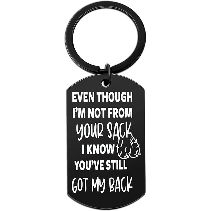 Stainless Steel Military Brand Son and Daughter Gives My Father-In-Law Keychain Father's Day Christmas Gift