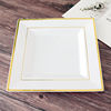6.5/9 -inch PS hard plastic dining plate Black Phnom Penh square disposable dining plate white plate European -style parties