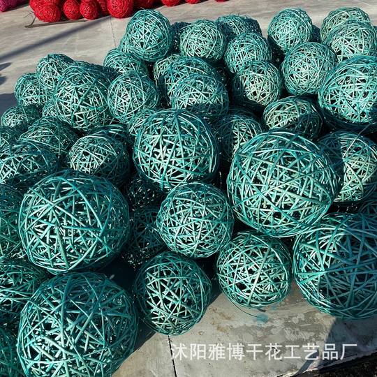 Rattan ball dry branch decoration kindergarten corridor hand-woven color Willow ball hanging decoration mall store ceiling roof