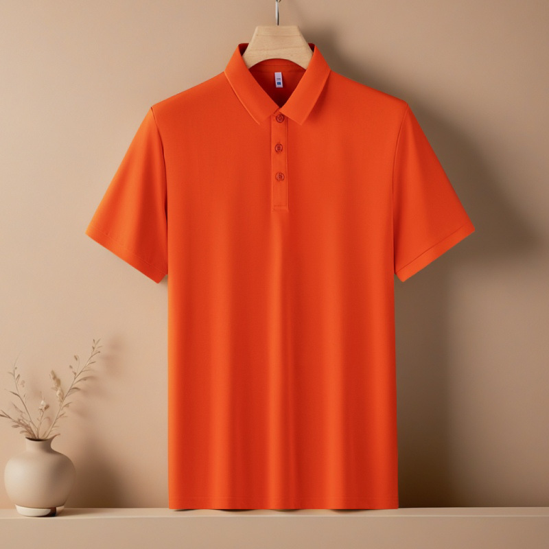 [13 Colors Available] Men's Short-Sleeved Polo Shirt 2025 Summer New Style Lapel Large Size Ice-Feel Half-Sleeved Business t
