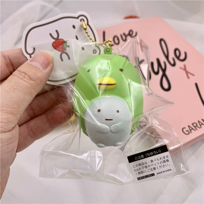 Мультяшная Squish, подвеска из ПУ, игрушка, 6 см, антистресс