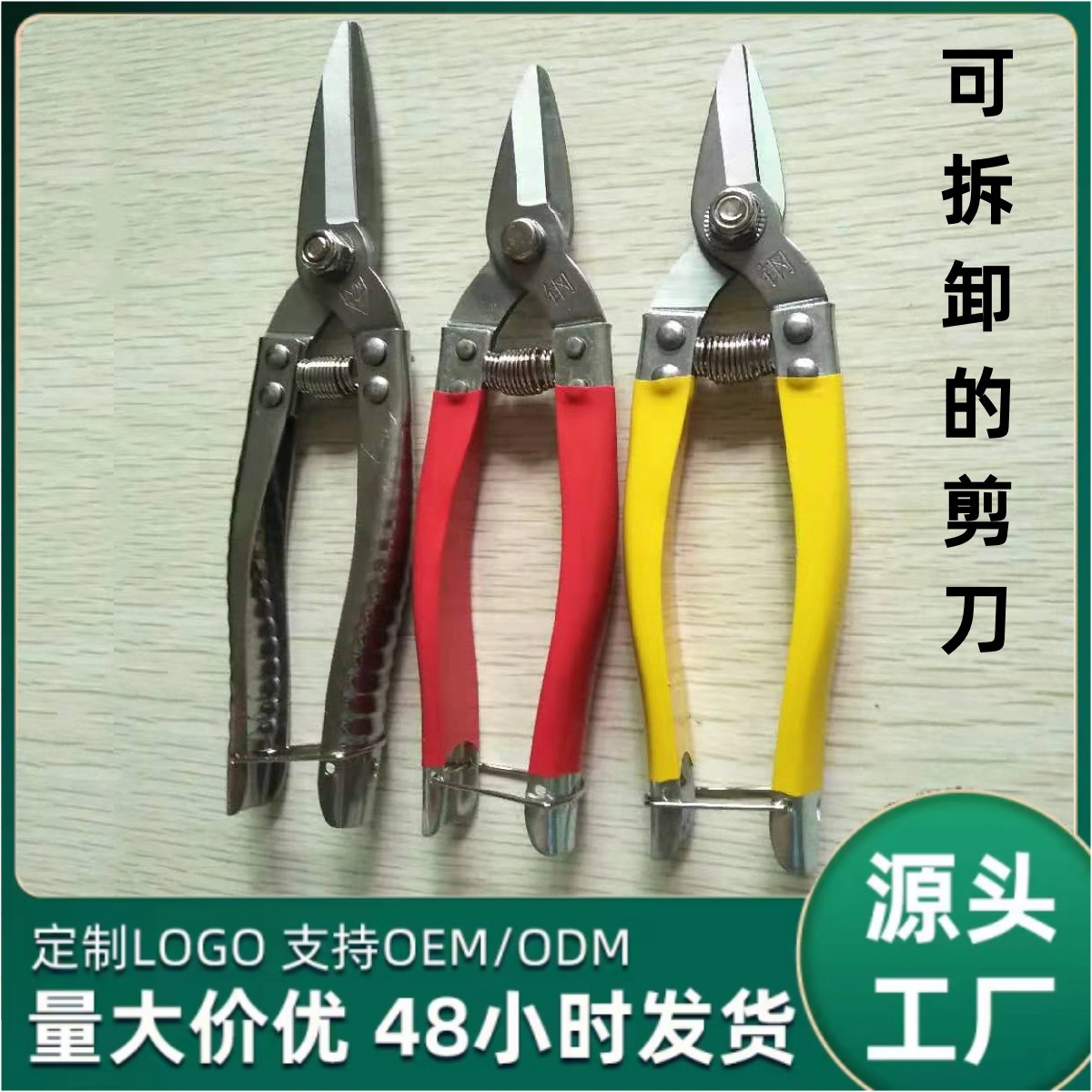 钢牌双钉可拆卸螺丝剪园艺修枝采果剪刀园林修花稀果摘果剪疏果剪