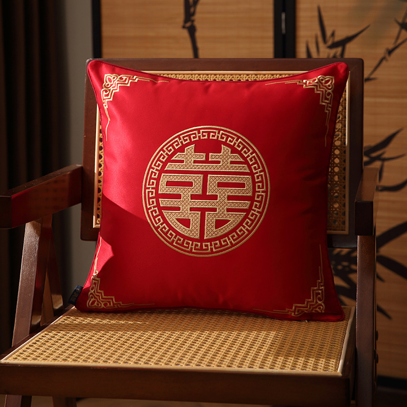 囍무늬-중국 레드 [고정밀 자수 자켓]