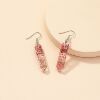 Resin, fashionable earrings, red crystal earings, 1 pair, simple and elegant design, roses