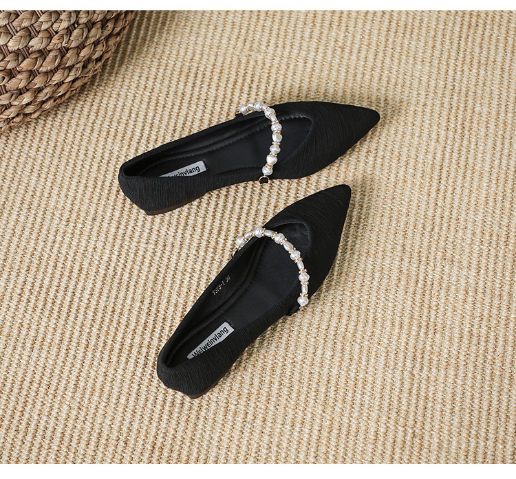 Sapatos femininos novos de bico fino, calçados baixos versáteis, boca rasa, sapatos de avó com sola macia e salto baixo, 2024, início da primavera_voghion.com