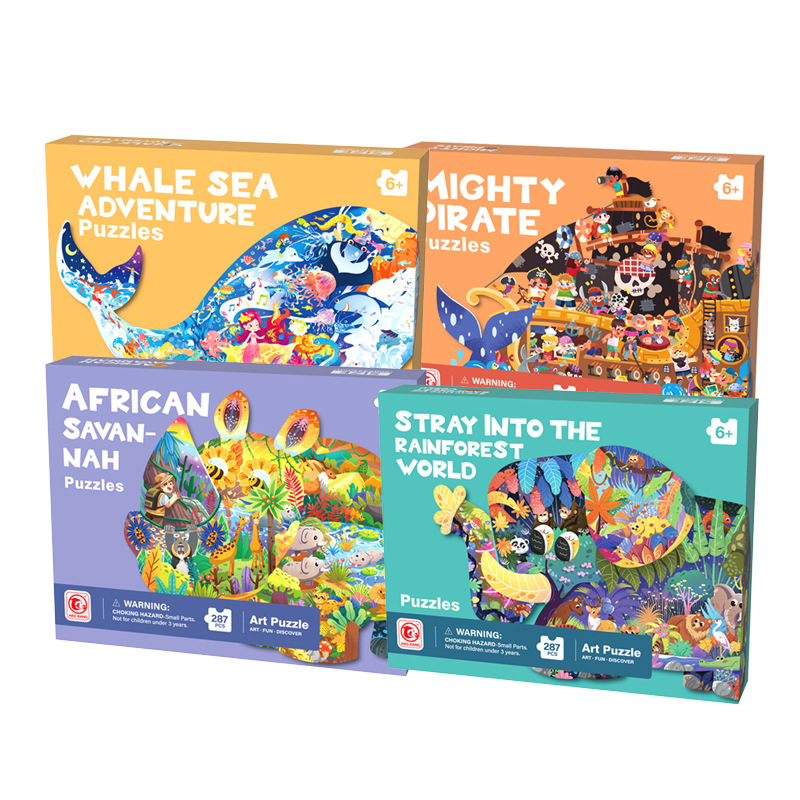 Rompecabezas infantil de papel grande e irregular de 100 piezas, juguete educativo para regalo de jardín de infantes, dropshipping