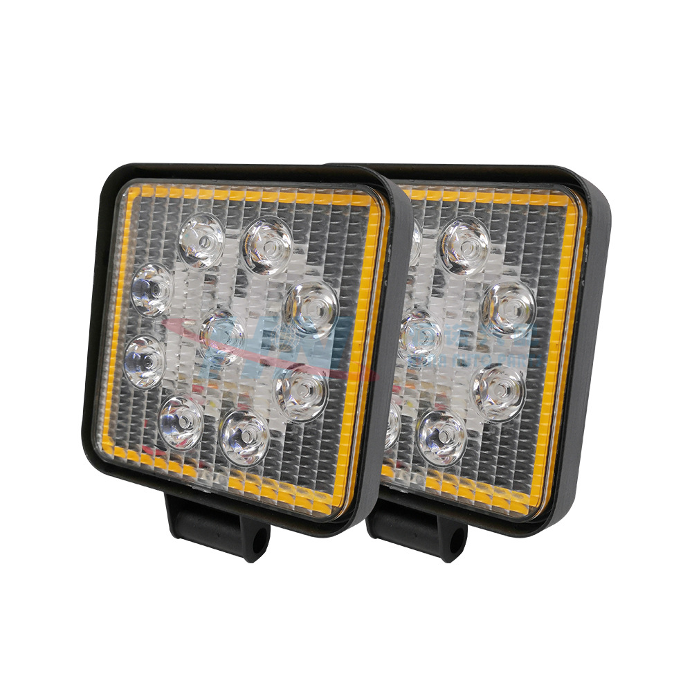 Luz DE TRABAJO cuadrada de coche de suministro transfronterizo luz de trabajo de camión 9LED luz de trabajo flash 10-30V