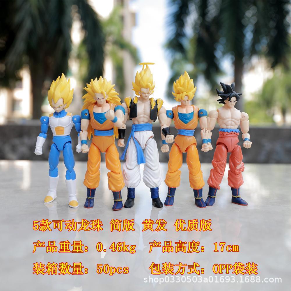 Dragon Ball adornos hechos a mano venta al por mayor Dragon Ball conjunto móvil adornos hechos a mano Vegeta Super Four Wu
