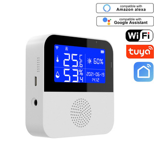 Graffiti WIFI temperature and humidity sensor USB power supply Display screen temperature and humidity meter home linkage scene linkage
