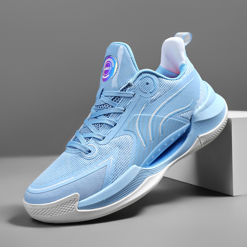 Zapatillas de baloncesto transfronterizas 2025 verano nuevos zapatos de hombre pareja zapatillas de combate real estudiante entrenamiento en interiores zapatillas ligeras