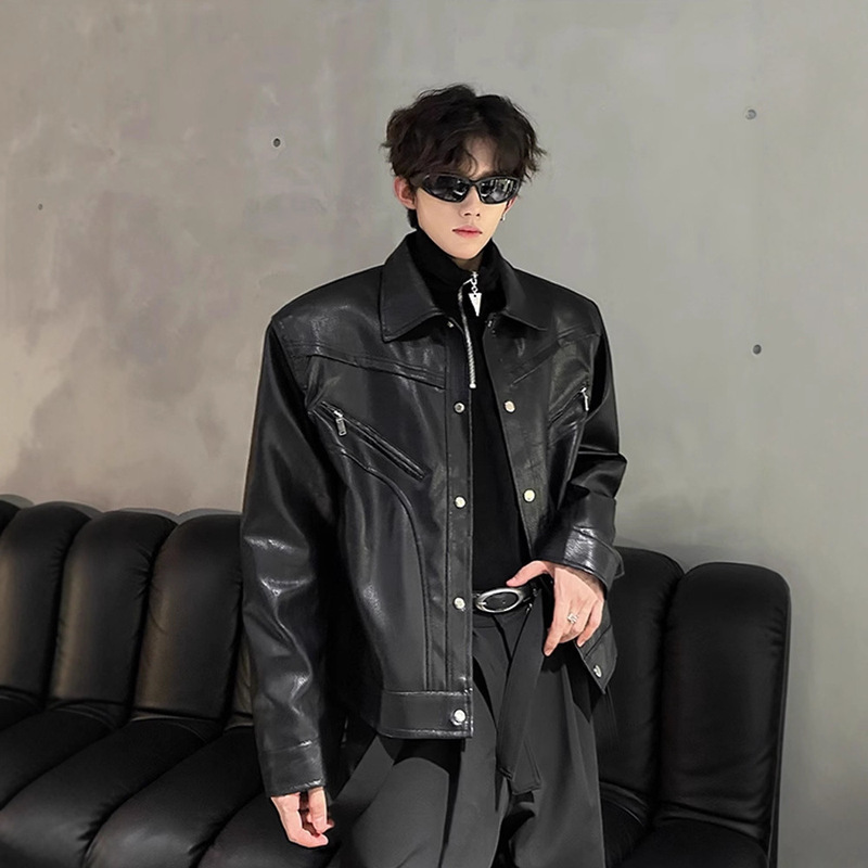 Short Padded Leather Jacket for Men, Trendy Brand, Stylish and High-End Biker Jacket, Cleanfit American Pilot Jacket