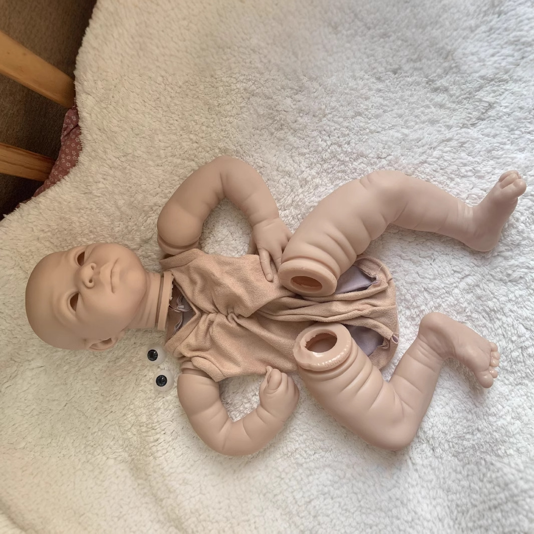 Kit de muñeca reborn suave toque realista 22 pulgadas con cuerpo de tela