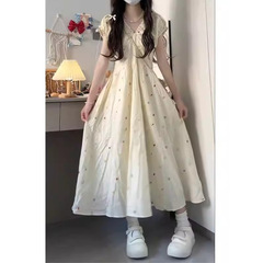 15中学生の女子夏服は学生学院の風波点のワンピースの高校の少女のスカートの甘い13歳の14