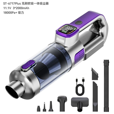 Car Vacuum Cleaner, Household Rechargeable Tozsoranlar - silver-purple-111v-32000mah-brushless-vacuum-cleaner-blowing-and-suctioning-in-one