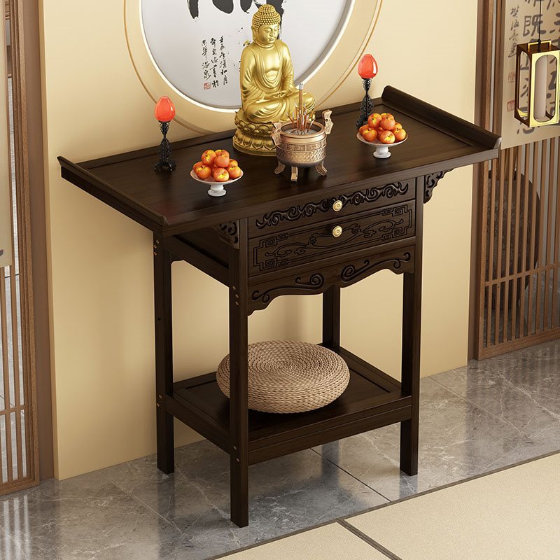 Buddhist Shine New Chinese Style Cabinet Sacred Table God Table Buddha Table Home Fragrant Case Buddha Statues Guanyin Bodhisattva Sacred Cabinet