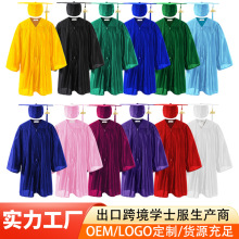 儿童学士服幼儿园针织小学博士服演出服毕业拍照学位服装礼服批发