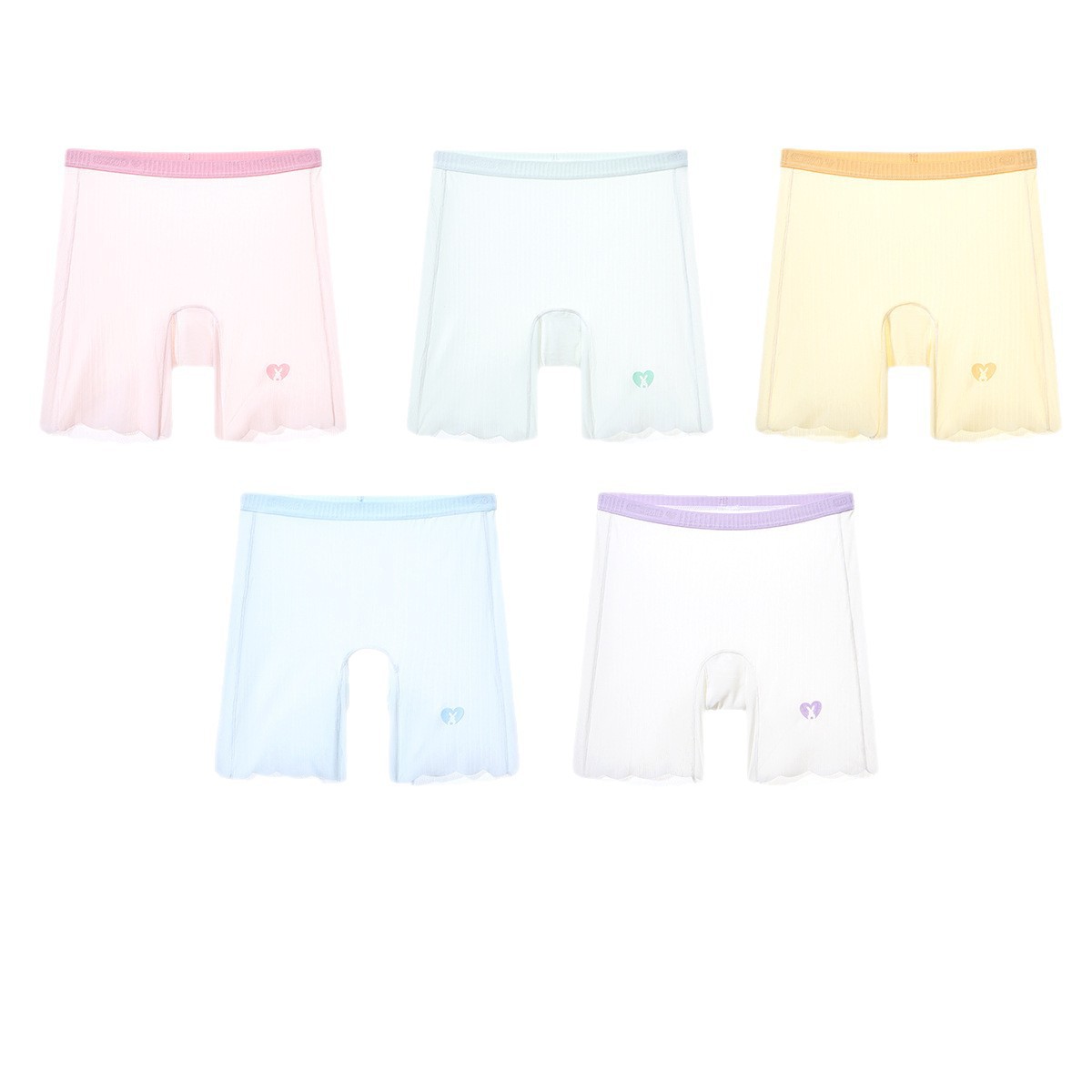 Pantalones de seguridad de seda de hielo para niñas en el período de desarrollo de la luz de verano delgado pantalones cortos de ángulo plano