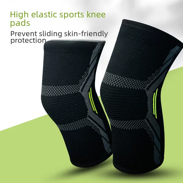 Outdoor Knitted Nylon Sports Kneepad Riding Pressurized Basketball Running Protector Equipment Non-slip Fitness Mountaineering Kneepad