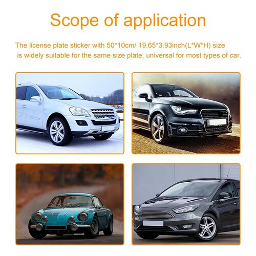 License Plate Velcro Car License Plate Fixed Sticker High Temperature Resistant 10CM Adhesive Velcro Car Velcro Tape Strap