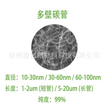 多壁碳管長管D;10-30nm, L: 5-20um碳納米管高導電工廠價