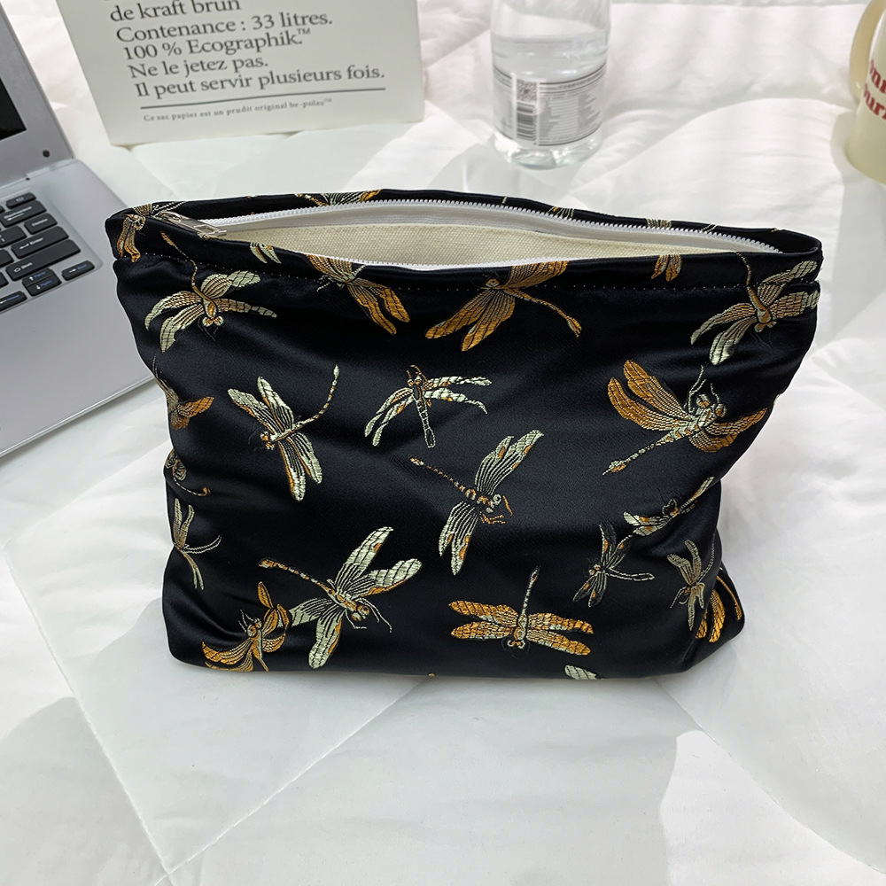 Bolsas de maquillaje de una gran cantidad de oro mariposa bolsa de maquillaje de alta capacidad de productos de cuidado de la piel bolsa de almacenamiento bolsa de mano