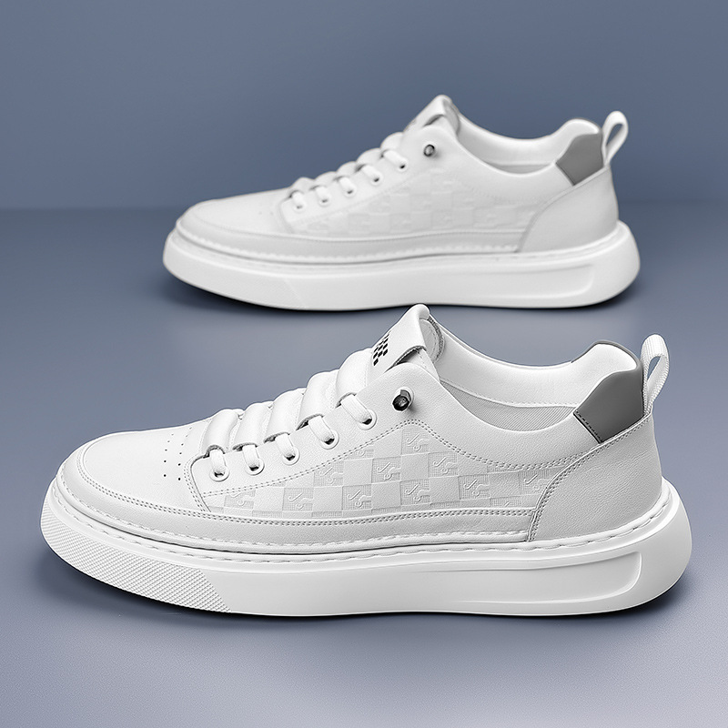 Zapatos de verano para hombres, nuevos zapatos blancos transpirables, estudiantes masculinos, moda coreana, plataforma deportiva de plataforma de todo fósforo, zapatillas de deporte casuales para hombres