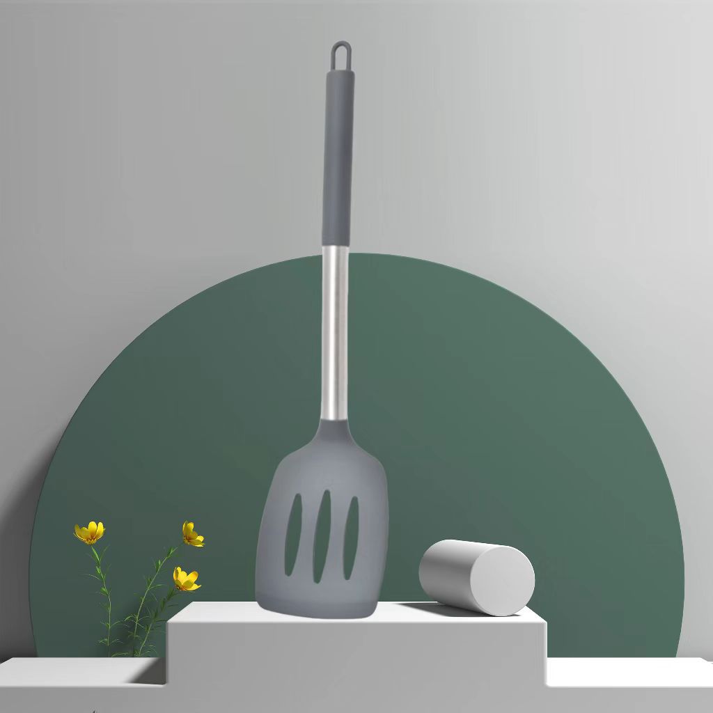 실리콘 손잡이가 있는 회색 강관 세트(삽 없음)