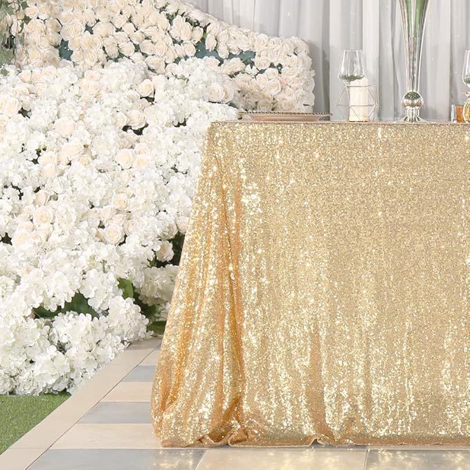 Cross-border Hot Sale Sequin Tablecloth Polyester Sequin Flash Tablecloth Hotel Wedding Banquet Outdoor Wedding Party Decoration