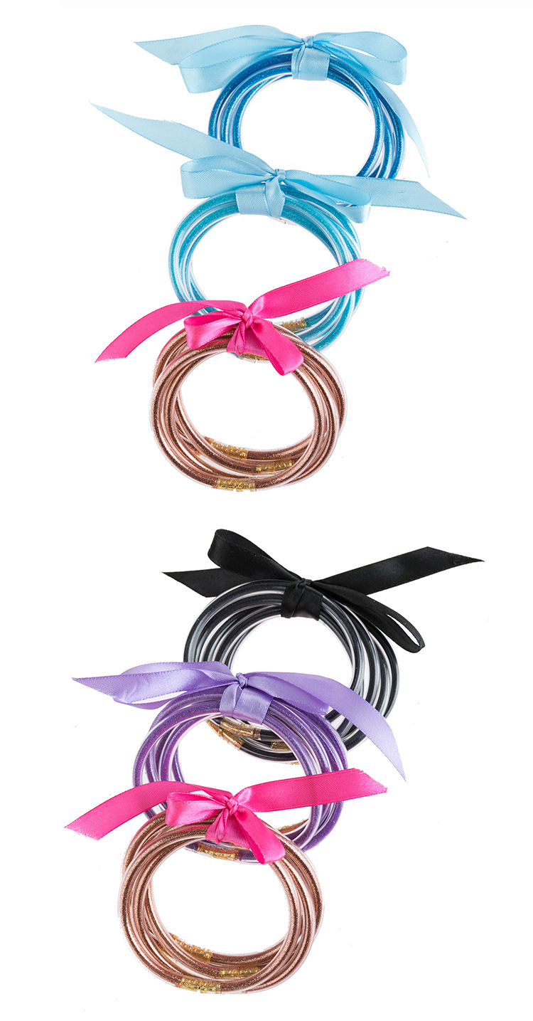 Bow Knot Pattern Lady Bow Knot Plastic Resin Women's Bracelets