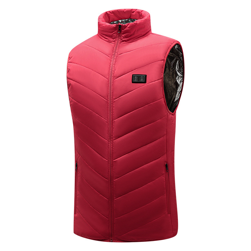 Zona transfronteriza 15 Chaleco de calefacción de doble control Chaleco de calefacción de temperatura constante de todo el cuerpo de los hombres calefacción trasera eléctrica fábrica de ropa al por mayor