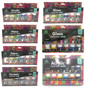 �S��ֱ�N 6/12ɫ25ml������ϩˮ�ʼ����մ�������b�͹Pˢ�{ɫ�P