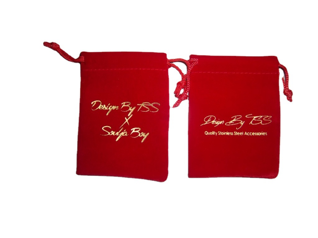 双拉绳束口袋 小绒布袋首饰包装袋 绒布袋