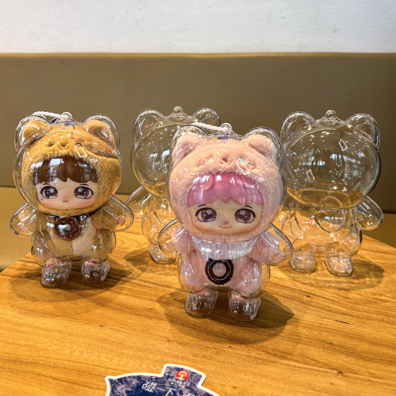 Labubu Labubu Secret Code 4.0 Protective Case Vinyl Figure Transparent Dust Cover Baby Walking Protective Case