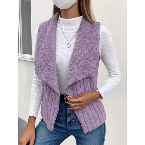 European and American Autumn/Winter New Arrival Fashionable Casual Simple Sleeveless All-Match Vest Jacket