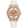 Watch, dial, waterproof quartz watches, with snowflakes, genuine leather, diamond encrusted, simple and elegant design
