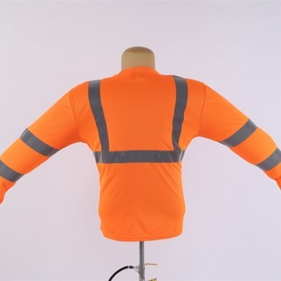Manufacturer Supplies Traffic Safety Night Reflective Clothing, Customizable Reflective Safety Vest, Breathable Reflective Long-Sleeved Batch T-Shirt