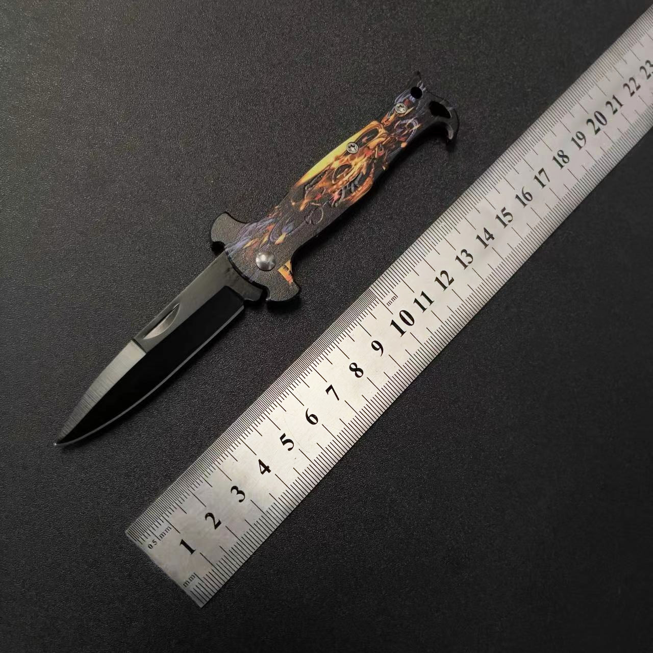 3D不锈钢无锁小刀跨境水果刀小型随身折叠刀便携钥匙扣小折刀