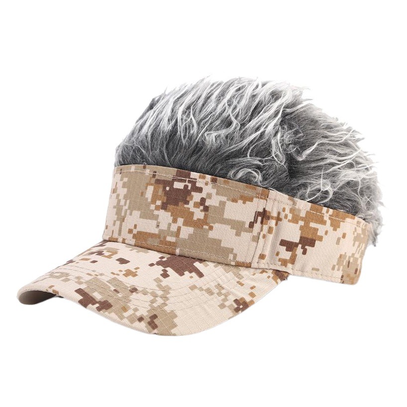 Nueva venta caliente peluca camuflaje gorra de béisbol hombres ins calle tendencia gorra de visera mujer casual golf gorra marea