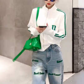 时尚气质欧货时髦炸街女装上衣牛仔裤两件套2023新款洋气一整套潮