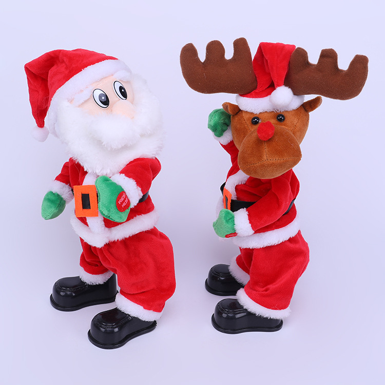 Papá Noel eléctrico música decoración navideña muñecas decoración navideña decoración navideña juguetes