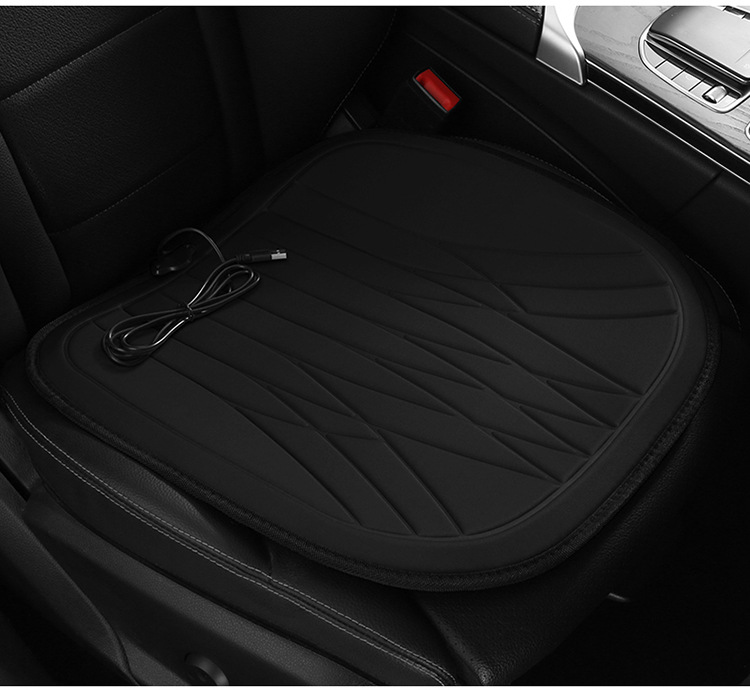 Car Heated Seat Cushion 12V with Backrest Electric Heating Car Seat Cover Autumn and Winter Warm Car Heated Seat Cushion