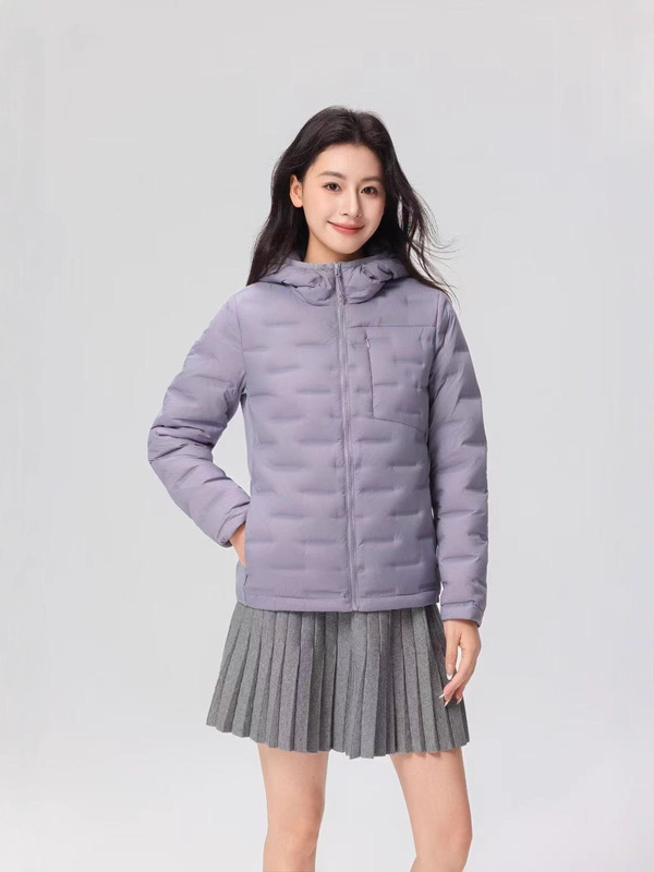 2025新款现货女士轻薄款羽绒服连帽秋冬修身显瘦短款压胶超轻|undefined