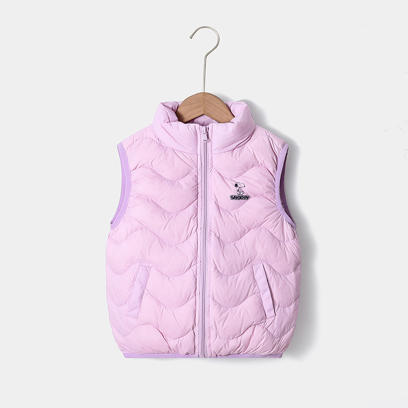 2024 nuevo estilo coreano de los niños abajo chaleco 90 pato blanco abajo collar abajo chaleco niñas chaleco invierno desgaste exterior