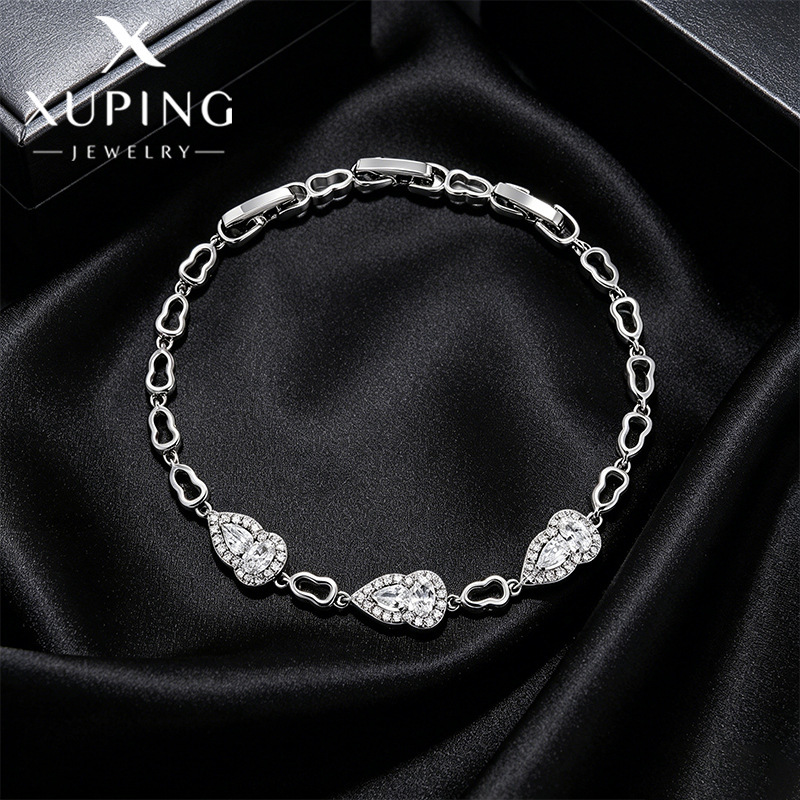Xuping Europa y los Estados Unidos de moda transfronteriza simplista ins brazalete de aleación de cobre geométrica redonda pequeña pulsera de azúcar al por mayor mujeres