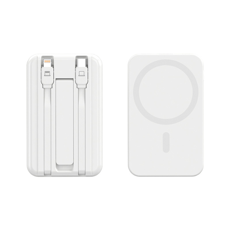 맥세이프 호환 자석 무선충전 보조배터리 10000mAh 일체형 케이블 22.5W 고속충