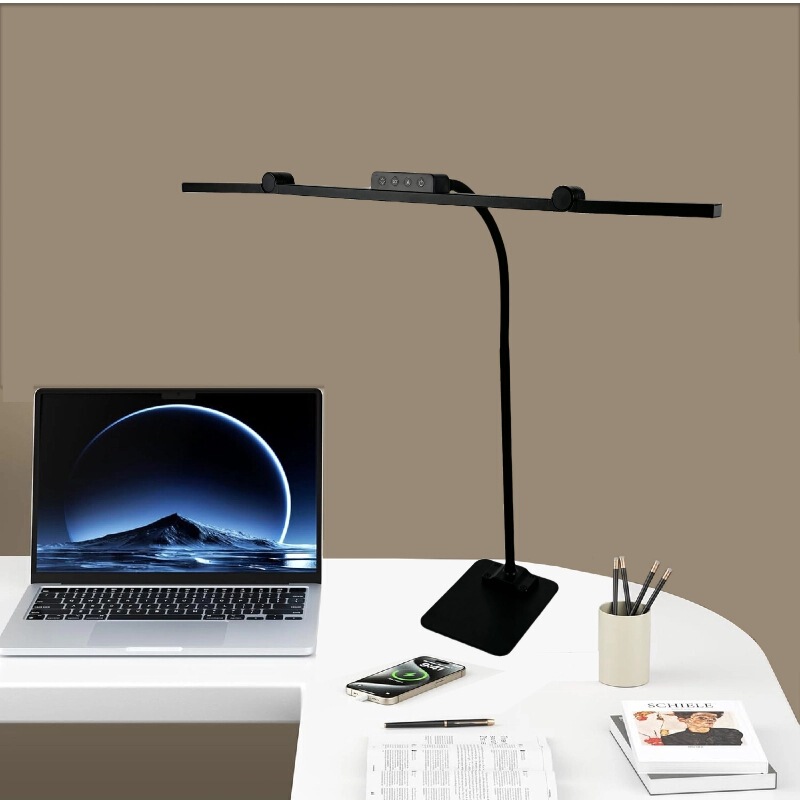LED 目に優しいデスクランプ ベースモデル ロングアーム 70% off 段階で作業や勉強に使用可能 デスクスペースを取らない 人気の目に優しい学習用ランプ|undefined
