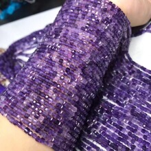 名都水晶 天然紫萤石方糖钻石面批发  DIY手工手作手链饰品配件