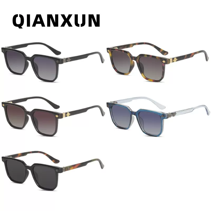 时尚偏光太阳镜潮流街拍出片搭配双环显脸小防紫外墨镜韩版跨境